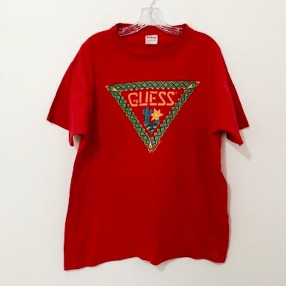 Guess 1989 Red T-Shirt Vintage 80's